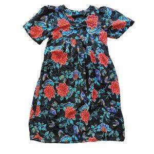 Vintage Women's Floral Midi Dress - Size M